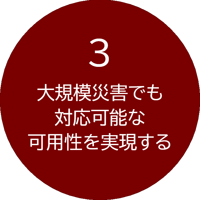 大規模災害でも対応可能な可用性を実現する